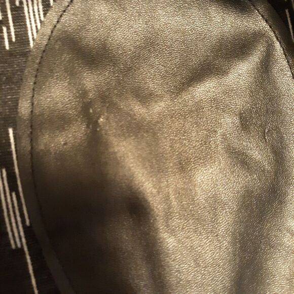 Maggy London Black White Knit Dress Faux Leather Accent Elbow Patches Size 12 - Picture 10 of 10